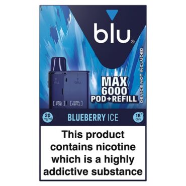 blu MAX 6000 Blueberry Ice Pod + Refill Pack 20mg/ml